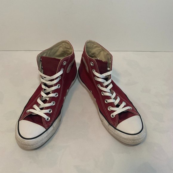 Converse High Tops Maroon Men's 7 Womans 9 - Picture 1 of 13